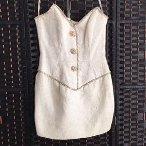 Vintage Saks Fifth Avenue Off-White Party Dress